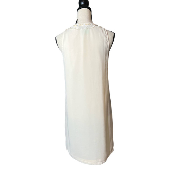 New Jubylee Dress Yellow Flowing Material Embellished w/Shells Beads Size Medium - Picture 3 of 7